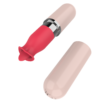 Sex toy: lipstick - shaped product with 10 - frequency vibration and tongue - licking function